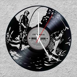 Fishing LP Vinyl Clock